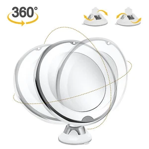 LED Verbesserter Kosmetikspiegel Drehbar 10-fach Vergrößerung mit Saugnapf DHL - Bild 1 von 9