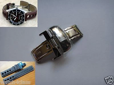 Genuine Tissot PRS516 PRS 516 buckle clasp on leather strap band T91 1 426 51 - Image 1 of 4