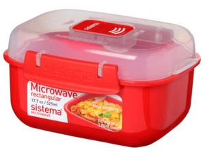 Sistema Mikrowellendose RECTANGULAR 525 ml rot - Bild 1 von 2
