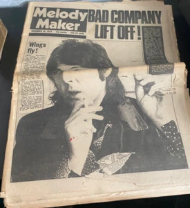 Melody Maker -11/30/74-UK Paper Paul McCartney, ,Bad Company ,Marc Bolan - Good - Picture 1 of 2