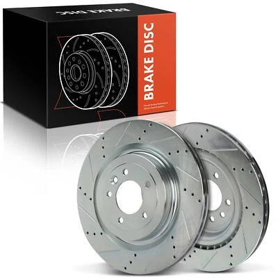 2Pcs Drilled Brake Rotors for Land Rover Discovery Range Rover Sport Rear Side - Image 1 of 4