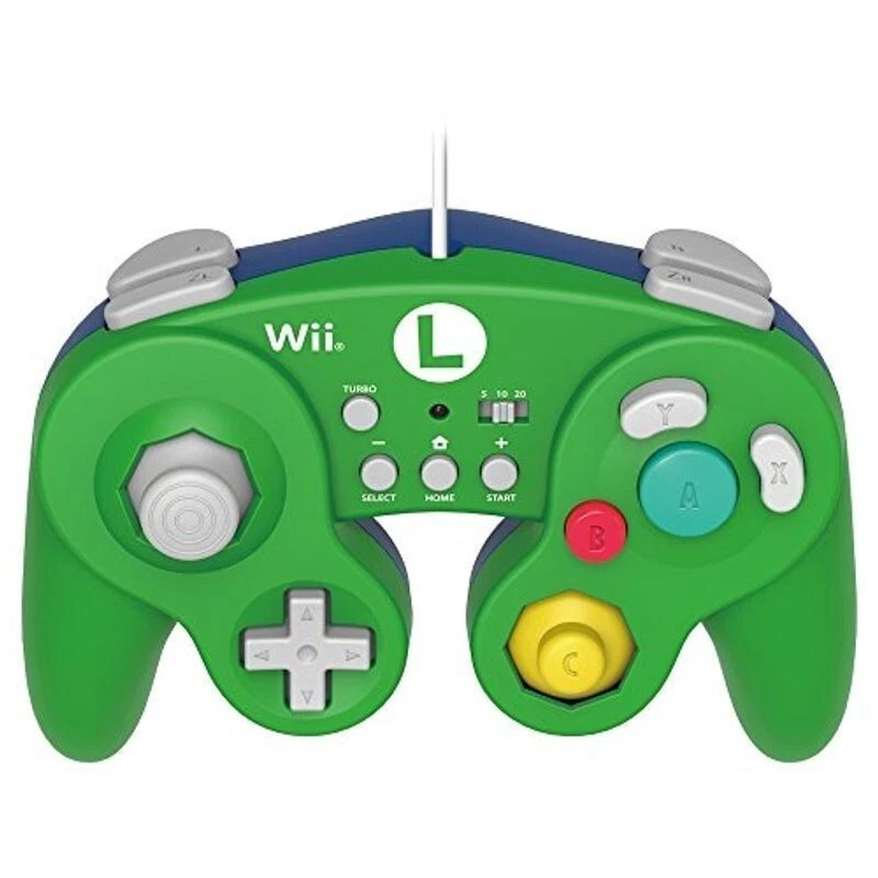 Excellent Hori Classic Controller for Wii U Luigi Green (working) from japan - Image 1 of 1