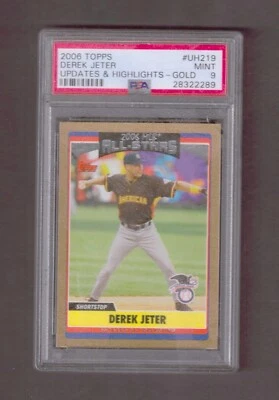 Derek Jeter All-Star Card 2006 Topps Update Gold #UH219 PSA 9 MINT - Image 1 of 2