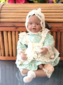Yolanda Bello Porcelain Doll Baby Country Girl Bonnet Limited Edition #348426 - Picture 1 of 10