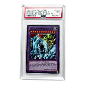 Yugioh Dragon Master Knight LCYW-EN050 Super Rare 1st Edition Graded PSA 9 Mint - Picture 1 of 3