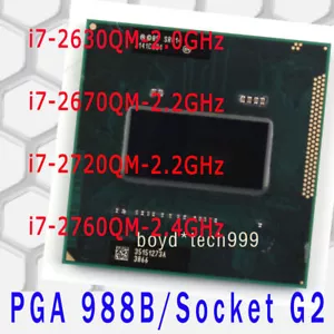 Intel Core i7-2630QM i7-2670QM i7-2720QM i7-2760QM socket G2 processore CPU 6 M - Foto 1 di 4
