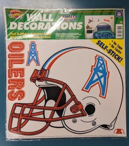 1996 NFL Color Clings Wall Decorations Decals Houston Oilers Like Fat Vintage - Picture 1 of 2