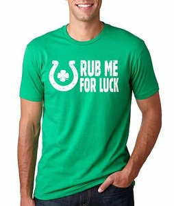 Camiseta Fiesta Día de San Patricio Rub Me For Luck Trébol Hoja Camiseta Irlandesa - Imagen 1 de 1