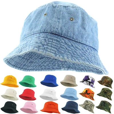 Sombrero de cubo Gorra Pesca Boonie Ala Visera Sol Safari Verano Unisex 100% Algodón Foto 1 de 2