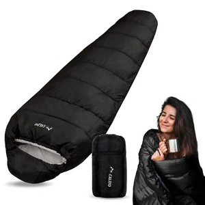 Premium Mumienschlafsack bis -10°C, Winter Sommer Outdoor Camping Schlafsack XXL - Bild 1 von 6