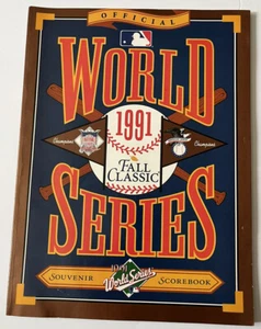1991 World Series Minnesota Twins Atlanta Braves MLB Official Program - Picture 1 of 2