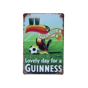 3x TIN Coffee IRELAND Guinness Lovely Day metal Sign Rustic Look Man Cave - Picture 1 of 2
