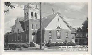 Vintage Photo RPPC Postcard Methodist Church Humboldt NE Nebraska Posted 1951 - Picture 1 of 3
