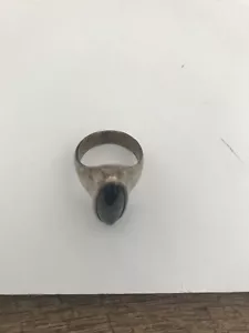 Anillo de piedra negra y ley para hombre, talla 7 - Imagen 1 de 4