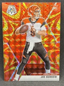 Joe Burrow 2020 Panini Mosaic novato radiocontrol reactivo naranja Prizm # 201 - Imagen 1 de 2