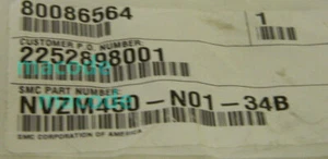 SMC NVZM450-N01-34B New #YY0 - Picture 1 of 3