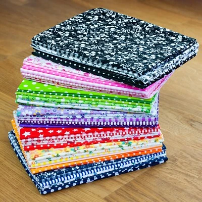 Stoffpaket : 7 Patchwork Stoffe, 100 % Baumwolle / Baumwollstoffe, je 50 x 50 cm - Bild 1 von 2