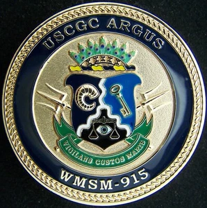 Moneda Desafío USCGC Argus WMSM 915 Cortador Guardia Costera USCGC - Imagen 1 de 2