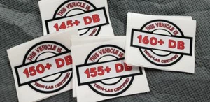 145+ DB, 150+ DB, 155+ DB, 160+ DB   Vinyl Decal TERM LAB CERTIFIED - Picture 1 of 1