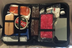 Kit de viaje con cremallera para hombres Zapato de inodoro Brillo Cepillo de coser Peine Cepillo de dientes ¡MÁS! - Imagen 1 de 6