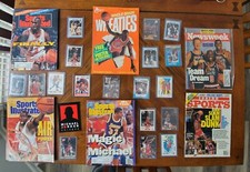 Rare Michael Jordan ERROR card lot! Plus mags & posters! Promo cologne sticker!