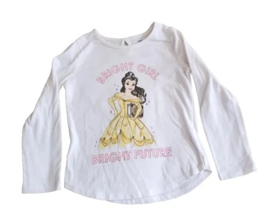 Disney Girl Sz 4 Princess Belle Tshirt Jumping Beans"Bright Girl Bright Future"  - Image 1 of 4
