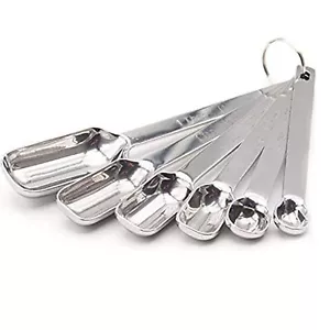 Heavy Duty Stainless Steel Metal Measuring Spoons for Dry or Liquid, Fits in ... - Picture 1 of 9