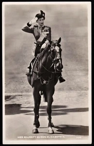 Her Majesty Queen Elizabeth Echtfoto RPPC - Bild 1 von 2