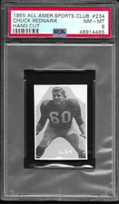 1955 All American Sports Club #234 Chuck Bednarik PSA 8 (NM-MT) Eagles VERY RARE
