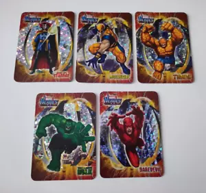 LOTTO 5 CARD MARVEL HEROES DEVIL HULK COSA STRANGE WOLVERINE in ITALIANO EDIBAS - Imagen 1 de 2