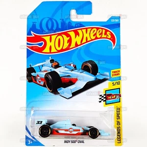 2018 Hot Wheels INDY 500 OVAL #123 blue Gulf - Legends of Speed - HW 1:64 FJW09 - Picture 1 of 2