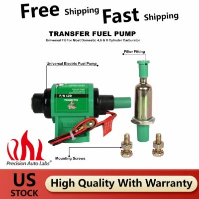 Micro bomba de combustible eléctrica en línea 12V diésel gasolina 4-7 PSI regulador de baja presión Foto 1 de 4