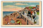 1939 View Of Beach And Boardwalk Scene Virginia Beach VA Vintage Postcard