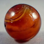 BB Marbles: Caramel Swirl. Faceted Pontil. 21/32". Mint- 9.0. (BB761)