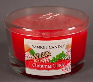 Yankee Candle Christmas Candy 3 Wick Jar 18 oz NEW HTF - Picture 1 of 5