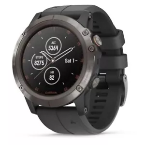 Garmin Fenix 5X 51 mm custodia nera zaffiro ha cinturino nero, GPS e USB - MIGLIORE OFFERTA - Foto 1 di 9