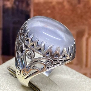 AAA925 Sterling Silber Herren Ring Handarbeit Natur Dur Nadschaf Irak Stein در النجف - Bild 1 von 12