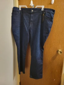 Womens Plus Size 26wp 26w Petite Lee Straight Leg Jeans Relaxed Fit New Nwt - Picture 1 of 22