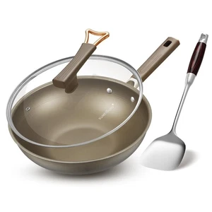 13 Inch Titanium Wok Pan with Lid, Non Stick Frying Pan, Woks & Stir-Fry Pans... - Picture 1 of 7