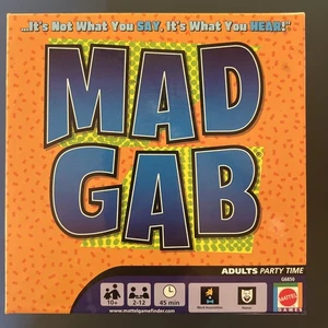 2005 Mattel Mad Gab Adult Party Card Game 2-12 Players - Picture 1 of 7