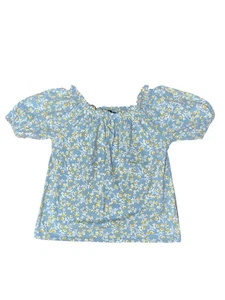 F&F Damen blau Blumenmuster U-Ausschnitt Top Größe UK 8 - Bild 1 von 9