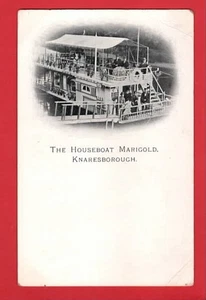 YORKSHIRE.   KNARESBOROUGH  THE HOUSEBOAT MARIGOLD. VIGNETTE pu 1907 - Foto 1 di 1
