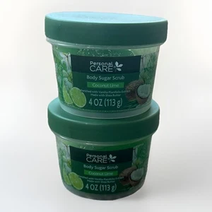 Personal Care Body Sugar Scrub Coconut 🥥 Lime 🍋‍🟩 4 oz Each – Lot of 2 - Picture 1 of 3