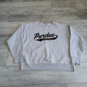 Sudadera Pullover Vintage Purdue Boilermakers Delta EE. UU. Gris Cuello Redondo Grande - Imagen 1 de 10