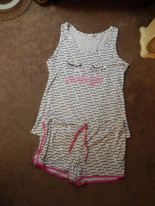 Emme Jordan Damen Dessous 2-teilig Wimpern Print Pyjama Nachtwäsche GR. 3XL - Bild 1 von 24