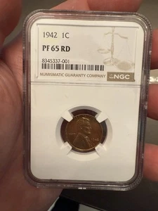1942 Proof Cent NGC PR65 RD - Picture 1 of 6