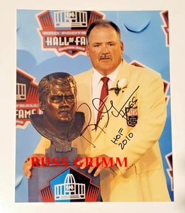 RUSS GRIMM Signed 8x10 Photo Washington Redskins Autograph Hall of Fame Photo - Picture 1 of 1
