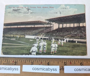 Red Sox Warming Up Boston Stadion Postkarte 1914 - Bild 1 von 2