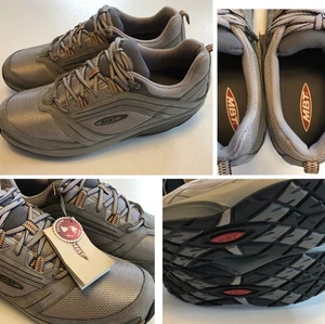 New MBT Sport Shoes Sz 11-11.5 Gray Rocker Bottom Walking Sneakers Comfort NWT - Picture 1 of 12