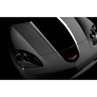 2005-2013 Corvette C6 купе GM капот полоски набор черный и серебро - Изображение 1 из 4